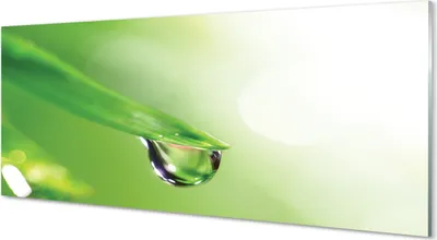 Produktbild von Glasbilder 125x50 Wandkunst Tropfenblatt Sonne