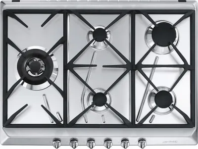 Zdjęcie produktu dla Smeg SRV575GH5, Stal nierdzewna, Wbudowany, 70 cm, Gaz, Stal nierdzewna, 5 stref(y)