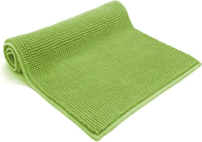Produktbild von heimtexland ® Badvorleger Chenille Super Flauschig Saugstark Badteppich Badematte  Typ771 Grün 70 x 120 cm