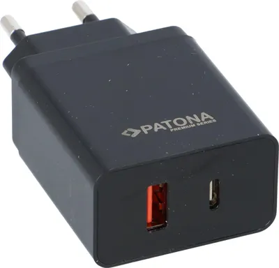 Produktbild von PATONA Premium GaN PD36W Adapter schwarz 1xUSB-C 1xUSB-A