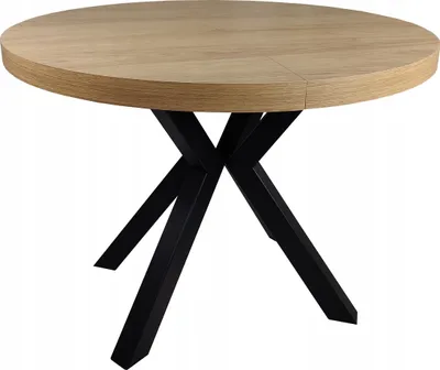 Obrázek produktu pro Kulatý stůl černý METAL X HIKORA EGGER Ø100/200