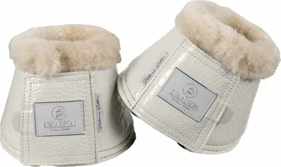 Produktbild von Eskadron Platinum Hufglocken, Sprungglocken " CROCO FAUXFUR " 1 Paar Größe - S Farbe - pearlgrey