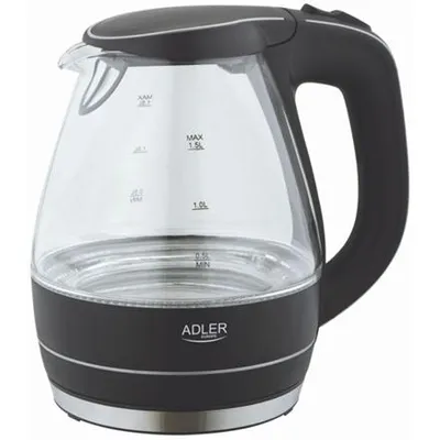 Zdjęcie produktu dla Czajnik elektryczny Adler AD 1224 1,5 l 2000 W czarny, przezroczysty