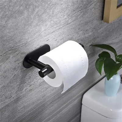 Produktbild von Toilettenpapierhalter, Wandmontage, Edelstahl, schwarz, für Badezimmer
