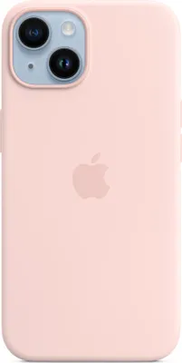 Produktbild von Apple iPhone 14 Silikonhülle Rosa MagSafe-kompatibel seidiger Softtouch
