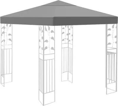 Produktbild von Pavillondach 3x3 m, 160 g/m², grau, für Gartenpavillon