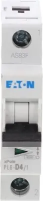 Immagine prodotto di Interruttore automatico 1P D 4A 6kA AC PL6-D4/1 286541