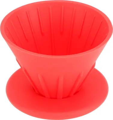 Wiederverwendbares Siliziumharz-Kaffeefiltersieb Tropfer Kaffeemaschinen-Zubehör für Zuhause OutdoorRed