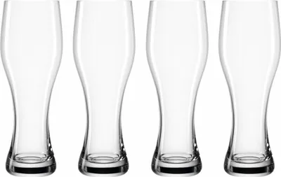 Produktbild von Leonardo Taverna Weizenbiergläser, 4er Set, Bierglas, Weizenglas, Weizenbierglas, Glas, 500 ml, 049448