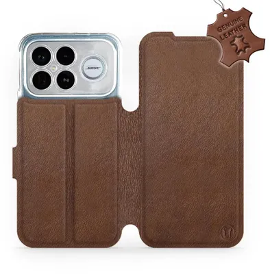Produktbild von Echtleder Handyhülle für Xiaomi POCO F8 Ultra, Mobiwear Leather, Braun