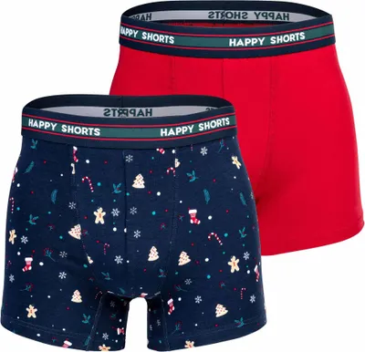 Produktbild von Happy Shorts Herren Retro Pants 2-Pack Christmas - Christmas Stuff - Größe S