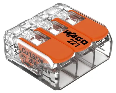 Produktbild von Wago 221-413, 18,7 mm, 18,6 mm, 8,3 mm, 450 V