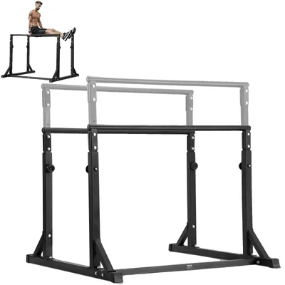 Obrázok produktu pre VEVOR ponorná tyč, ťažká ponorná stojanová stanica nastaviteľná na 363 kg, fitness tréningová ponorná stanica stabilizátor paralelný stojan na kliky, paralelné tyče na silový tréning v domácej posilňovni