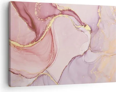 Produktbild von Bild auf Leinwand - Leinwandbild - Einteilig - Abstraktion Marmor Rosa - 70x50cm - Wand Bild - Wanddeko - Wandbilder - Leinwanddruck - Bilder - Wanddekoration - Leinwand bilder - AA70x50-4528