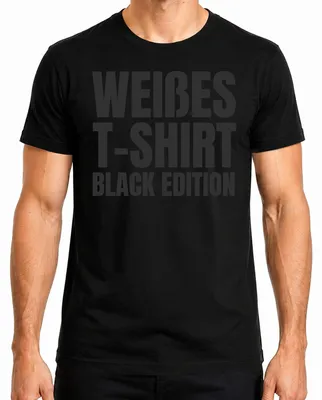 Immagine prodotto di White Shirt Black Edition Detto divertente Sarcasmo Ironia Nero Umorismo Maglietta da uomo, nero, L