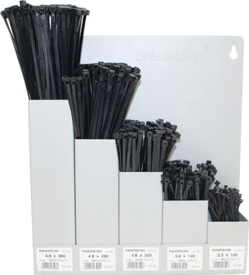 Produktbild von Dresselhaus Sortiment Kabelbinder Kabelbaum Wandregal schwarz 5-fach, Auto