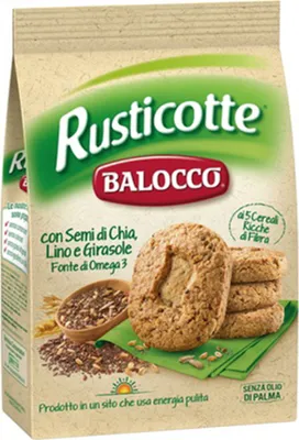 Produktbild von Kekse Rusticotte mit Chia 700g italienisches Gebäck Plätzchen Balocco
