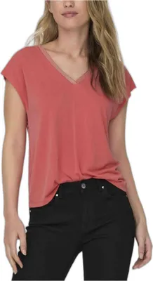 Image de T-shirt Only 15285624-ROSE pour Femme