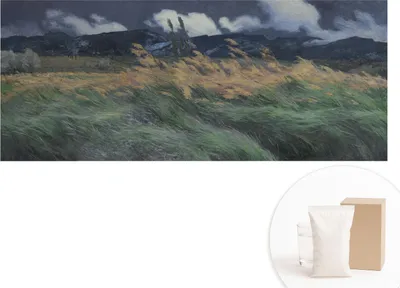 Obrázok produktu pre Samolepiaca fototapeta - Nástenné obrazy do obývacej izby - 208x146 cm - Dekoratívna fólia na stenu - Moderný dizajn na dekoráciu stien - Tapety do interiéru - Vетреная трава