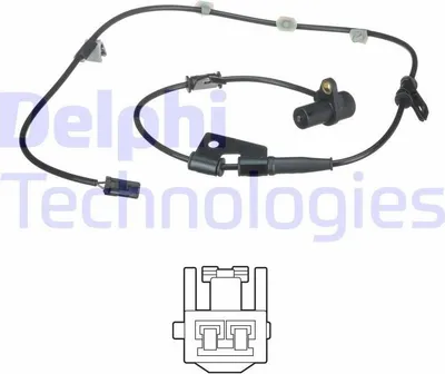 Produktbild von DELPHI ABS Sensor Raddrehzahl Vorne Rechts für HYUNDAI COUPE (GK) SS20525