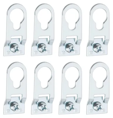 Produktbild von 60 Bilderrahmenhaken, 35 x 15 mm, Aluminiumlegierung, D-Ring, für eine Profilbreite von 12 mm.