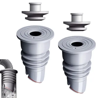 Waschmaschinen-Abflussadapter 2 Stk., 45-50 mm, Rohrdichtung