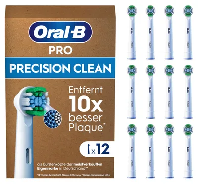 Produktbild von Oral-B Pro Precision Clean Aufsteckbürsten, 12 Stück, Zahnbürstenaufsatz