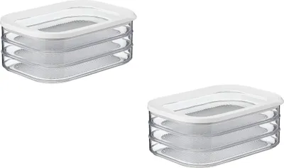 Produktbild von Mepal | Modula Vorratsdose Set | 2er Set | 1650 ml & 3 x 550 ml | Sichtfenster im Deckel | stapelbar | spülmaschinengeeignet | ideal für trocken Lebensmittel