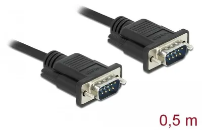Image de Delock Seriell Kabel RS-232 D-Sub9 Stecker zu Stecke 0,5m
