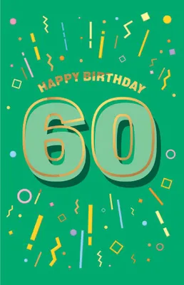 Produktbild von SUSY CARD Geburtstagskarte "Zahlen" - 60. Geburtstag