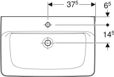Produktbild von Geberit 501691001 Renova Plan Waschtisch, 75x48cm