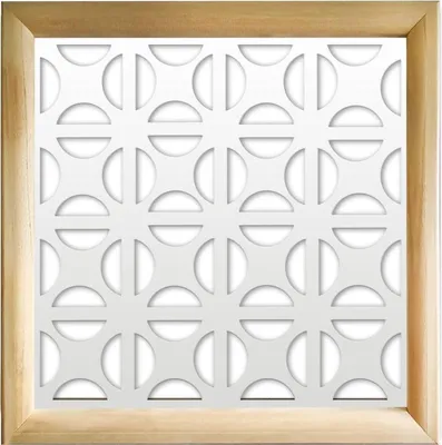 Image de ROUNDCROSS - Modules décoratifs en bois et PVC 98 x 98 cm blanc