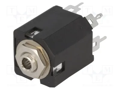 Image de 1 prise femelle stéréo jack 3,5 mm, droite, modèle ACJS-MV35-5, connecteur jack