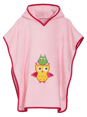 Produktbild von Playshoes Bademantel Handtuch Uni Kinder,Eule,S (bis ca. 4 Jahre)