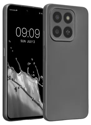 Produktbild von kwmobile Handyhülle für HONOR 400 Smart 5G / X7d Hülle - weiche Silikon Case metallisch schimmernd - Schutzhülle Cover - Metallic Grau