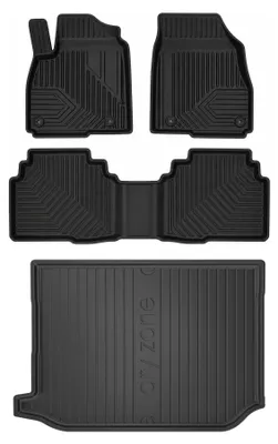 Image de Tapis de sol en caoutchouc pour Jetour T2 2024- (SUV, coffre standard) – 4 pièces, noirs, sur mesure