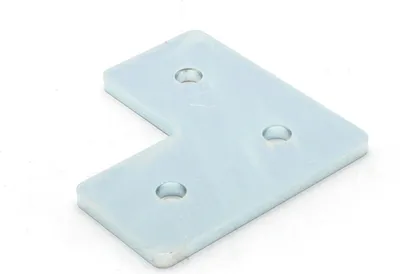 Produktbild von Verbinderplatte I-Typ Nut 8, 40x80x80mm, Stahl 5mm galvanisch verzinkt