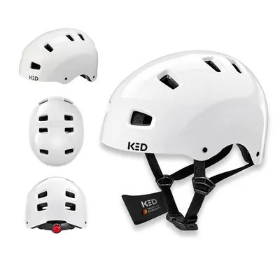 Produktbild von KED 5Forty Jugend Helm – Leichter Skate-Bike-Helm Mit QUICKSAFE Verstellsystem Und Maxshell Technologie Farbe: white Größe: 57-62 (L)