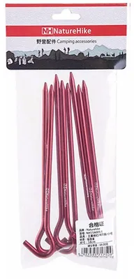 Obrázok produktu pre Hliníkové kolíky do stanu Naturehike NH15A008-I, 8 ks, červené