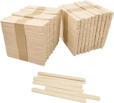 Imagen del producto de Palitos de madera para helado, 114 mm, 1000 unidades, madera natural, para manualidades
