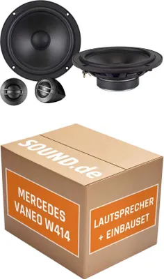 Produktbild von Lautsprecher Boxen Einbaupaket vorne Axton ATC165S passend für Mercedes Vaneo W414 | 2x Tief-Mitteltöner 2x Hochtöner 2x Frequenzweiche