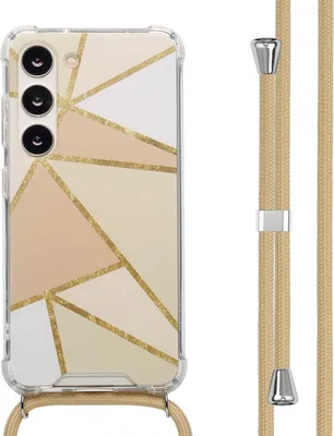 Produktbild von imoshion Design Hülle mit Band Samsung Galaxy S23 - Beige Graphic