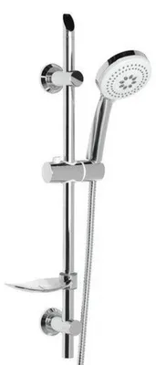 Obrázek produktu pro Aqualine Sunra - Set sprchové hlavice 100 mm, tyče s mýdlenkou a hadice, chrom 11444