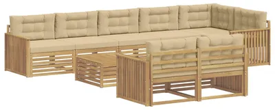 Immagine prodotto di Set di divani da esterno, 9 pezzi, colore beige, dimensioni 79 x 79 x 37 cm
