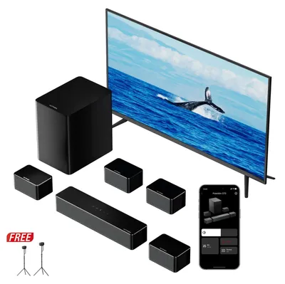 Obrázok produktu pre Zvuková lišta – 7.1-kanálový priestorový zvuk – Bezdrôtový subwoofer – Výkon 410 W – Bluetooth a HDMI
