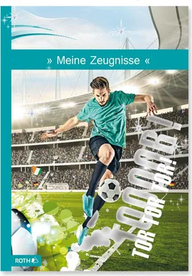 Produktbild von Zeugnismappe / A4 / "Fußball" / wattierter Einband / mit 10 Einlagen