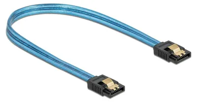 Obrázok produktu pre DeLOCK 82121, 0,2 m, SATA III, SATA 7-pin, SATA 7-pin, Samec/samec, Modrá
