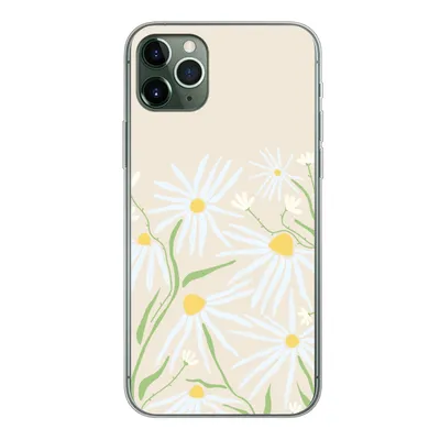 Produktbild von MuchoWow® Handyhülle Schutzhülle Hülle für iPhone 11 Pro Max Blume - Muster - Gelb Silikon Softcase Handy Hülle - Schutz