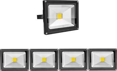 Produktbild von Greenmigo 5 Stücke 20W LED Strahler Fluter Kaltweiß Kaltweiss Objektbeleuchtung Außenstrahler Wandstrahler Flutlichtstrahler Scheinwerfer Gartenlampe IP65 85V-265V