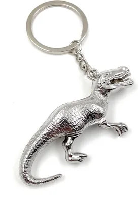 Produktbild von Onwomania Schlüsselanhänger - "Dino Urzeit Tier" - Metall Glücksbringer ideal als Geschenk z.B. für den besten Freund, die beste Freundin, Mama